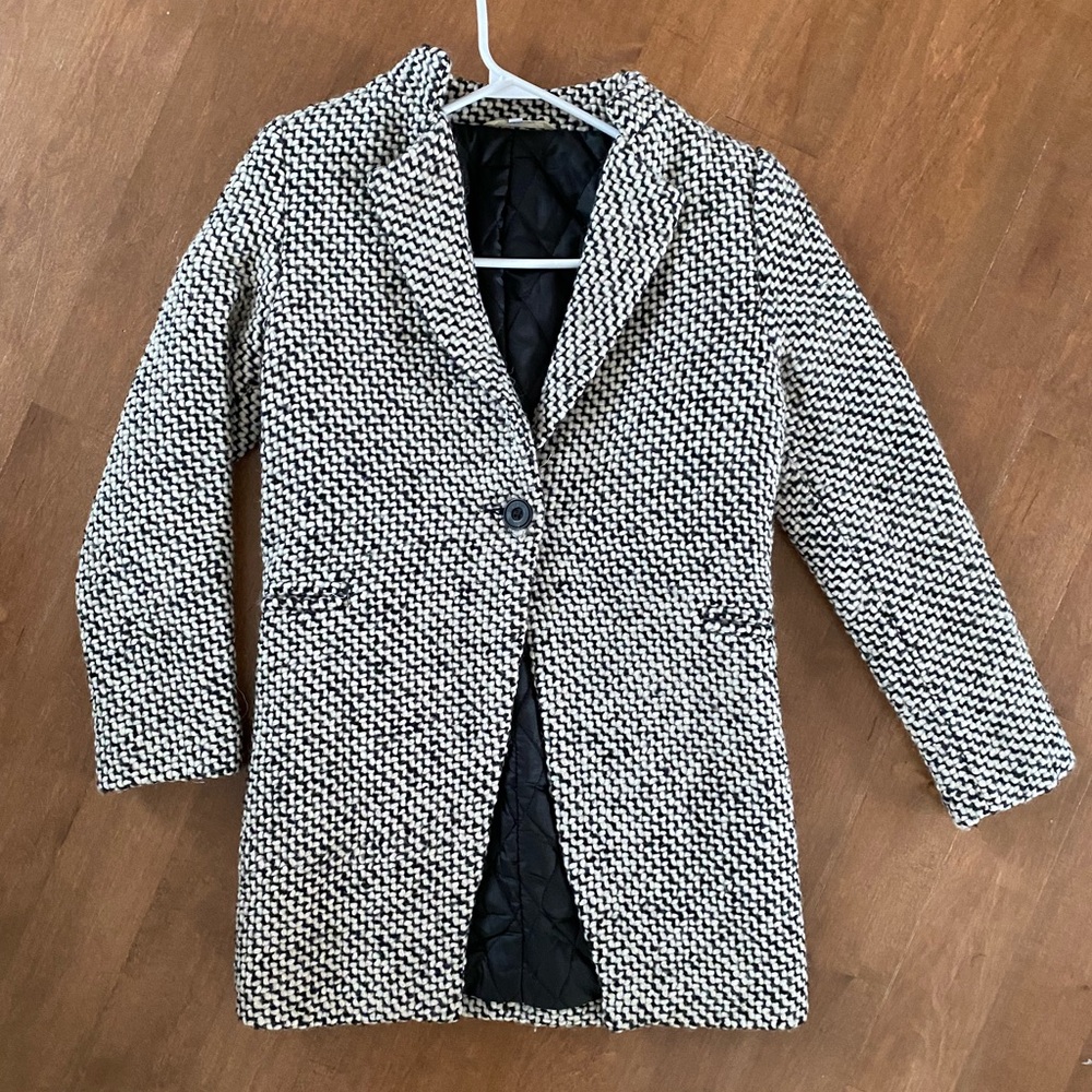 SHEIN Monochrome Houndstooth Blazer